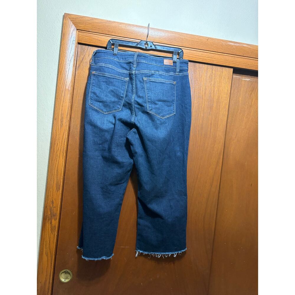 Judy Blue 18W Women's Dark Wash Cropped Straight Leg Jeans Raw Hem Stretch - Picture 5 of 5